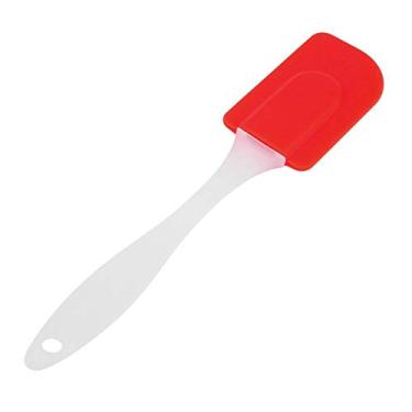 Imagem de Espátula de borracha de silicone de cabo longo Raspador de creme de manteiga para mistura de bolo de manteiga Utensílios de cozinha (vermelho)