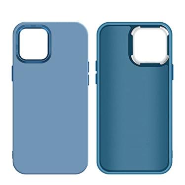 Imagem de Capa de silicone líquido macio de luxo para iphone 13 12 11 pro max xr xr xs 8 7 plus se 2020 armadura grossa, azul pico, para iphone12 pro max