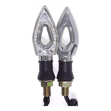 Imagem de Pisca Mini Led Esportivo Moto Par Flecha Seta Carbono Cb300 Cb Hornet CB 600 Xj6 Fazer Titan Fan 150 Cores Spencer Prata