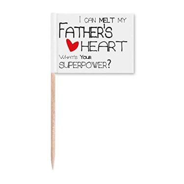 Imagem de Marcador de palito I Can Melt My Father's Heart Best Papa Love para decoração de festa