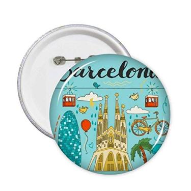 Imagem de Barcelona Espanhola Sagrada Família Broche Emblema Emblema Decoração 5 peças
