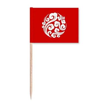 Imagem de Bandeiras decorativas tradicionais chinesas para palito de dente de nuvem para decoração de festa