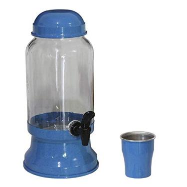 Imagem de Suqueira Barrica Suco Vidro para Liquidos Sucos Água Multiuso 3,2 Litros Gastrobel - Azul Pigmentado