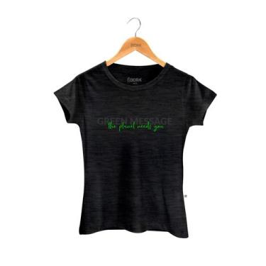 Imagem de Camiseta Eco Green Message Preta Feminina - Use Bora