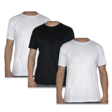 Imagem de 3 Camiseta Dry Com Proteção Solar 50 Poliéster Masculina Manga Curta
