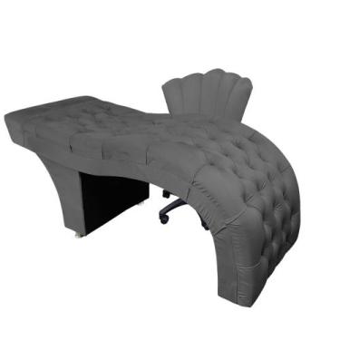 Imagem de Kit Maca Estética De Luxo 80 Cm Com Cadeira Mocho - In-9 Decor