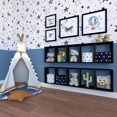 Imagem de Conjunto com 2 Nichos Alki Bramov Móveis Preto