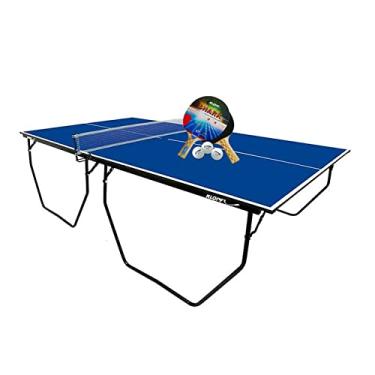 Mesa de Ping Pong Klopf MDP 15MM 1001 + Kit Tênis de Mesa 5030