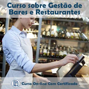 Imagem de Curso online em videoaula sobre Gestão de Bares e Restaurantes com Certificado + 2 brindes