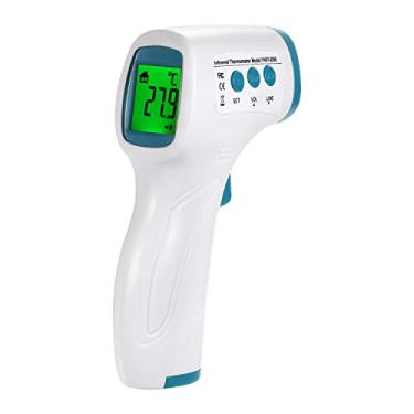 Imagem de Roloiki Termômetro digital da testa Medição de temperatura por infravermelho sem contato com luz de fundo em cores para crianças, crianças e adultos
