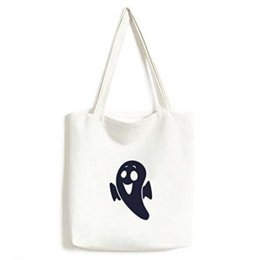 Imagem de Sacola de lona Emaciated Little Devil para Halloween Bolsa de compras casual