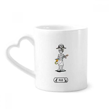 Imagem de Caneca Egito Mamãe Dia das Bruxas Pirata Hórus Caneca de Café Cerâmica Copo de Coração de Vidro