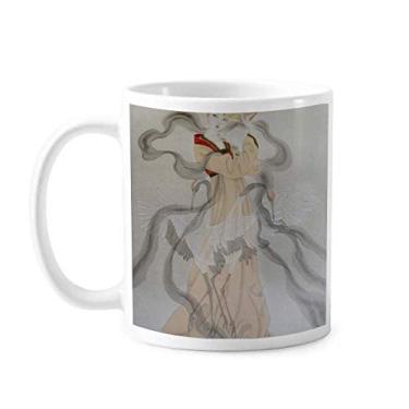 Imagem de Caneca de cerâmica com pintura chinesa de cerâmica para café e porcelana dobrável