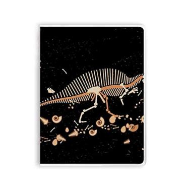 Imagem de Caderno de ossos de grama de dinossauro, capa de chiclete, diário de capa macia