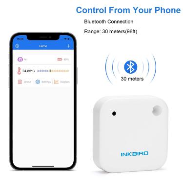 Imagem de Termômetro Inteligente de Tinta, ICS-TH2 Freezer Wireless Termômetro Bluetooth Medidor de Temperatura, com APP para Android e iOS ( Somente medidor de temperatura )