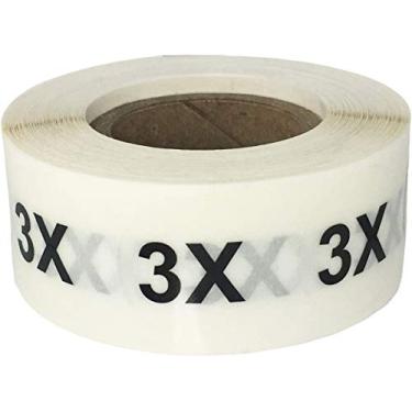 Imagem de Adesivos Clear Circle 3X tamanho de roupas para varejo de vestuário de 1,75 polegadas 500 etiquetas adesivas no total