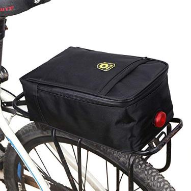 Imagem de C/H Bolsa traseira para bicicleta, bolsa para assento traseiro de bicicleta/esportes ao ar livre, bolsa para porta-malas/bolsa de armazenamento impermeável