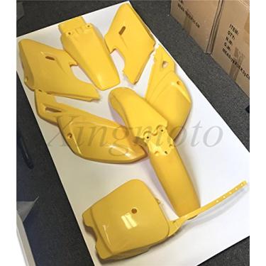 Imagem de NBX- 7 kits de capa de carenagem de plástico preto para compatível com Baja Dirt Runner 125 AMARELO