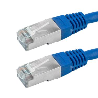 Imagem de Cabo de Rede FTP (Patch Cord) RJ45 Cat 5e - Blindado - 2 metros - Azul - Chip SCE 018-1074