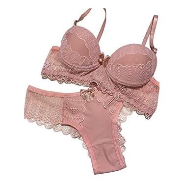 Imagem de Kit 5 conjunto de lingerie com Calcinha e Sutiã com Bojo Atacado Revenda Preço de fábrica Sophia Mf015