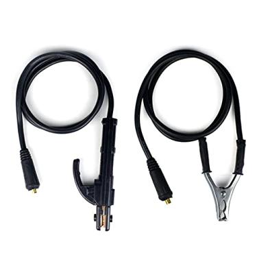 Imagem de Chusui Conjunto de grampo de aterramento para soldagem a arco 1.5m de comprimento 300A Kit de grampo de aterramento para soldadores para máquina de solda ARC ZX7 MMA QL
