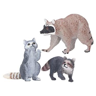 Imagem de Estatueta de guaxinim, mini simulação de modelo animal para crianças de 3 anos