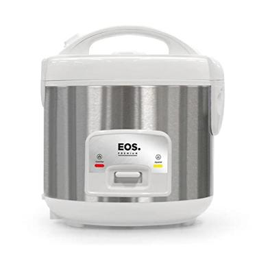 Imagem de Panela Elétrica de Arroz EOS 10 Xícaras Inox Branco com Tampa de Vidro Clear Glass EPA10BI 220V