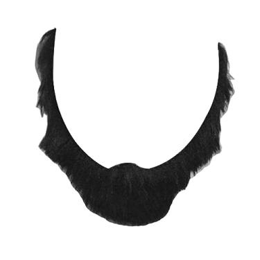 Imagem de #N/a Traje de pêlos faciais postiços para barba falsa para adultos, fantasia, bigode, barbas postiças para festas de carnaval, festas de máscaras de natal, PRETO