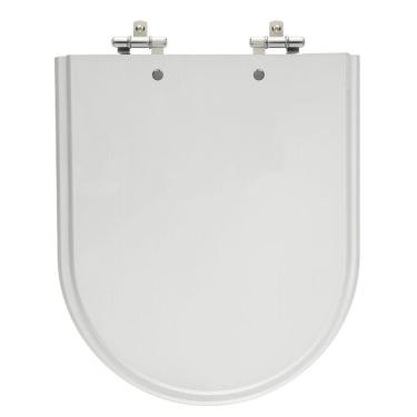 Imagem de Assento Sanitário Carrara Cinza Real (Claro) Tampa para Vaso Deca de Madeira Laqueada