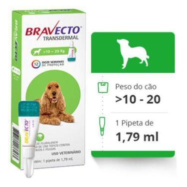 Imagem de Bravecto Anti-Pulgas Carrapatos Transdermal Cães 10 A 20 Kg - Msd
