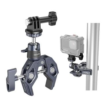Imagem de SMALLRIG Braçadeira de montagem de câmera, kit de montagem de guidão de motocicleta e bicicleta Gopro, super braçadeira para DSLR, câmera de ação, Gopro, Insta360, luz LED, monitor, carga máxima de