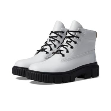 Imagem de Timberland Bota feminina de couro Greyfield, Grão integral branco, 6.5