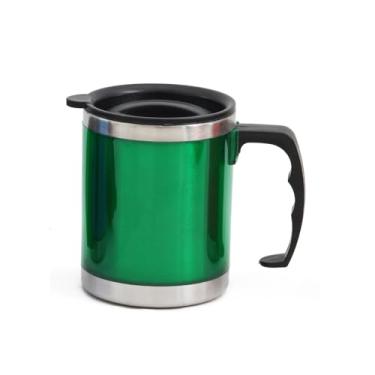 Imagem de Caneca Térmica Inox e Acrílico com Tampa 450ml Verde - Wincy