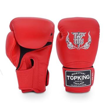 Imagem de Luvas de couro respirável Top King Super Air Muay Thai Luvas de boxe para treinamento ou sparring - 227 g, 293 g, 340 g, 453 g