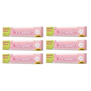Imagem de Kit 6 Unidades Babymed Rosa Pomada Para Assaduras 45G