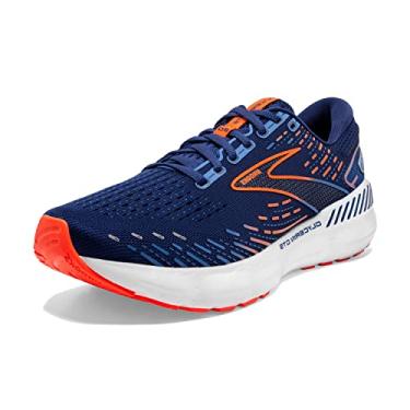 Imagem de Brooks Tênis de corrida masculino Glycerin GTS 20 suporte, Profundidade Azul/Palácio Azul/Laranja, 11