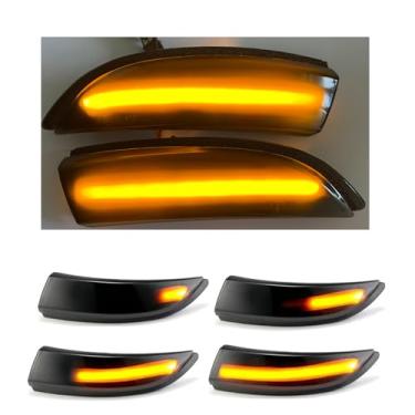 Imagem de 2 luzes sequenciais dinâmicas de LED retrovisores retrovisores luzes pisca-pisca para Ford Fiesta MK6 MK7 2008-2017, B-Max 2012-2017