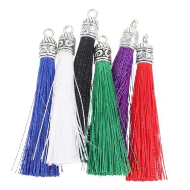 Imagem de Tofficu 30 Unidades borla de chaveiro borla de fio de seda borlas para fazer joias bolsa mochila acessórios para carro pingente de borla pendurado borlas de chaveiro roupas