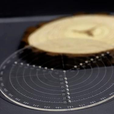 Imagem de Ferramenta de bússola para centro circular redondo de 200 mm/7,8 polegadas para torneadores de madeira, tigelas, trabalho em acrílico transparente com agulha de centralização de aço inoxidável e lápis para artesanato faça você mesmo à mão