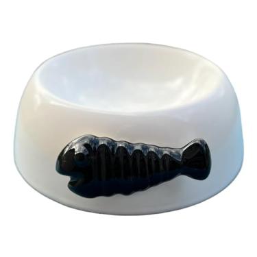 Imagem de Comedouro Pote Ceramica Porcelana 200ml Gato Bella Naturale (Branco)