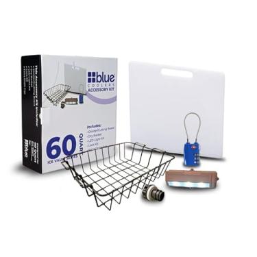 Imagem de Blue Coolers Kit exclusivo de acessórios para refrigerador (inclui divisória/tábua de corte, cesta, fechadura, luz e plugue) (kit de acessórios de 60 litros)