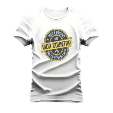 Imagem de Camiseta 100% Algodão Estampada Unissex Shirt Vida Country Tudo é Possivel-Unissex