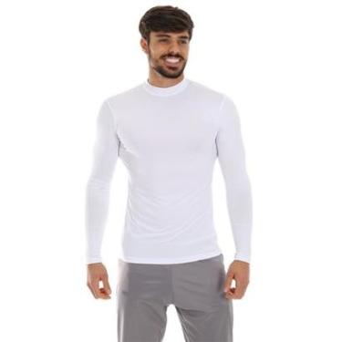Imagem de Camisa Segunda Pele UV Branca Frishop Proteção Térmica Manga Longa-Masculino