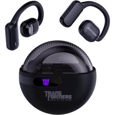 Imagem de TF-T09 Fones de ouvido abertos sem fio Bluetooth 5.4 60H Playtime Sport Earbuds sem fio com microfone HD, fones de ouvido acima da orelha, à prova d'água para corrida, fitness, treino (preto)