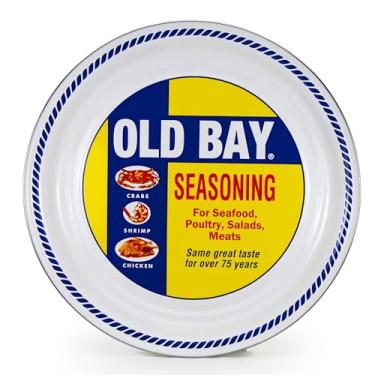 Imagem de Esmalte - Padrão Old Bay - Bandeja redonda de 50 cm