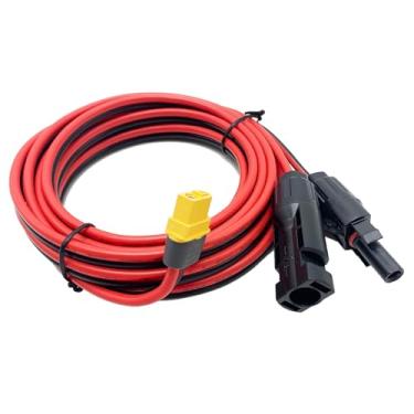 Imagem de WBGADAM Cabo de extensão de carga solar XT60, 3M, 12AWG, para bateria, estação de energia portátil, gerador solar