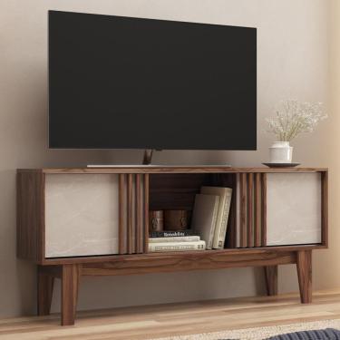 Imagem de Rack 2 Portas De Correr Rk2200 Wengue Petra Decibal Wengue|petra