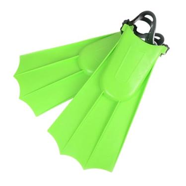 Imagem de Dynwave Barbatanas de mergulho nadadeiras de natação leve portátil equipamento de mergulho ajustável barbatanas de mergulho para profissionais iniciantes, Verde 40 a 44