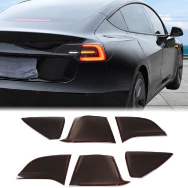 Imagem de Aunginsy Capa de luz traseira traseira para lâmpada traseira compatível com Tesla Model 3/Y 2017-2022 Gen1.0 capa de acabamento de carcaça de luz traseira capa de lâmpada protetora de biséis