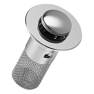 Imagem de Escorredor de lavatório Tampão de drenagem de lavatório Tipo push Bounce Core Tampa de drenagem Rolhas de drenagem Tampões de lavatório de metal Tampão de drenagem de banheira Tampões de drenagem de l